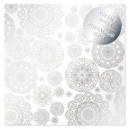 Ацетатний лист 30,5*30,5см Фабрика Декору з фальгуванням FDFMA-1-040 Silver Napkins