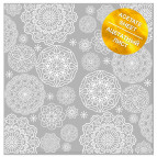 Ацетатний лист 30,5*30,5см Фабрика Декору з фальгуванням FDFMA-1-041 White Napkins