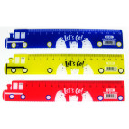 Лінійка 15см пластик ООПТ Потяг K-01