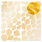 Калька (веллум) Фабрика Декору 30,5*30,5см 90г з фольгуванням FDFMA-2-008 Golden Leaves