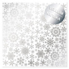 Калька (веллум) Фабрика Декору 30,5*30,5см 90г з фольгуванням FDFMA-2-021 Silver Snowflakes