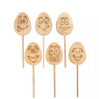 Заготовка для декорування Rosa Talent (фанера) набір 6шт топер Великдень-2 h-12см 2806071