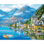 Картина по номер. на холсті 40*50см Идейка КН2143 Австрійський пейзаж