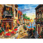 Картина по номер. на холсті 40*50см Идейка КН2132 Затишна вуличка