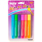 Клей з блискітками набір 10мл*6тюб PASCO GLITTER GLUE 3D F-0**