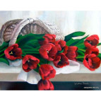 Картина по номер. на холсті 40*50см Идейка КН2064 Тюльпани у кошику