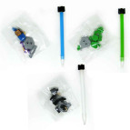 Кулькова ручка з насадкою Mein Craft конструктор Оопт асорті, пише синім №2003