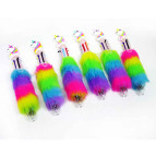 Кулькова ручка з насадкою 6-и кольорова ООПТ мех Єдиноріг 1108-04