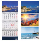 Календар настінний квартальний 2021 т-я Моряк 'КЛАССИК' 30*90см на 3 спиралі