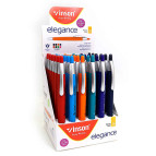 Кулькова ручка Vinson Elegance G2 автомат. пише синім 0,7мм корпус асорті