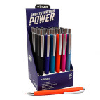 Кулькова ручка Vinson Power soft-touch N70 автомат. пише синім 0,7мм корпус асорті