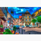 Алмазна мозаїка по номерам на холсті 30*40см Josef Otten GB73404 Вечір у місті