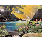Алмазна мозаїка по номерам на холсті 30*40см Josef Otten GB70047 Лісова річка