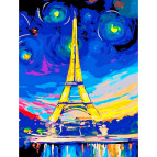 Алмазна мозаїка по номерам на холсті 20*30см Josef Otten EJS20557 Ейфеліва вежа