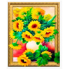 Алмазна мозаїка по номерам на холсті з 3D ефектом 40*50см Josef Otten ELT0263 Соняшники