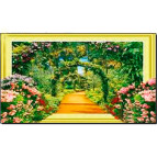 Алмазна мозаїка по номерам на холсті з 3D ефектом 40*50см Josef Otten ELT0036 Доріжка в арках