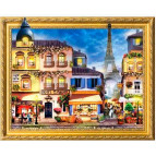 Алмазна мозаїка по номерам на холсті з 3D ефектом 40*50см Josef Otten ELT0209 Французька вуличка