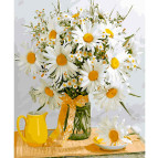 Картина по номер. на холсті 40*50см Никитошка GX31878 Букет ромашек у вазі