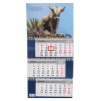 Календар настінний квартальний 2021 т-я Моряк середній 24*74см на 3 спиралі