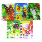 Блокнот спіраль 10,5*14,4см 100арк. Sultani Голограмма, Метелики ST-3600