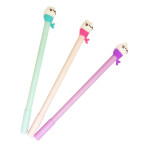 Кулькова ручка з насадкою Киця русалка ЛИДЕР асорті, пише синім №2010