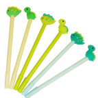 Гелева ручка з насадкою Динозаврик Оопт асорті, пише синім №2172