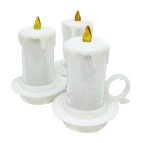 Світильник настільний Свічка LED на підсвічнику 8см біла (цукор)
