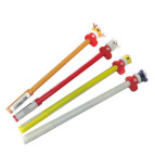 Кулькова ручка з насадкою Новорічний чобіток Chen's асорті, пише синім №0032