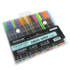 Гелеві ручки ZuiXua набір 18шт Нєон та перламутр 6107-18/6407-18