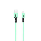 Кабель Lighting iPhone Usams US-SJ431 U51 series LED Silicon 1m Mint Green SJ431USB03