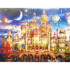 Алмазна мозаїка по номерам на холсті 40*50см Sultani ST-00130 Казковий замок