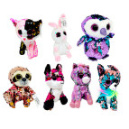 Іграшка м'яка ЛИДЕР Звірята з паєтками h-17см 1160-1