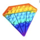 Іграшка Pop it ПопИт АКЦІЯ антістрес 14*16см Діамант XXL Веселка 121502