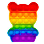 Іграшка Pop it ПопИт антістрес 12*12см Ведмедик середній Веселка 121251