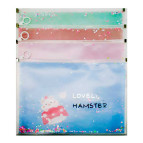 Папка А4 на блискавці zip-lock ЛИДЕР з паєтками, асорті 2459-А4