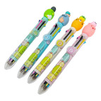 Кулькова ручка з насадкою 8-ми кольорова Тваринки мікс 9881-Z