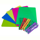 Дошка д/пластиліна 180*250мм +3стека Неон ЛюксКолор ДПН-Е0