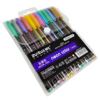 Гелеві ручки ZuiXua набір 12шт Metal HC6407-12