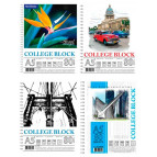 Зошит спіраль А5 80арк ОФОРТ Kraft Color Коледж-блок KL5280K