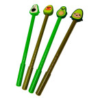 Кулькова ручка з насадкою Авокадо ЛИДЕР асорті, пише синім №0030-С/А807