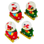 Сувенір Новорічний Дід Мороз у прозорій кулі 4см на санях 6см 1904