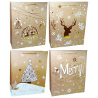 Пакет подарунковий паперовий HP 30*40*12см Новорічний HP-8619L Merry Christmas