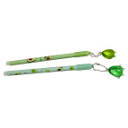 Гелева ручка Пиши-стирай ЛИДЕР Авокадо з брелком, 0,5мм пише синім №8827/8829