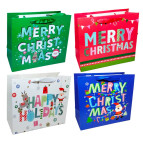 Пакет подарунковий паперовий Flowers 18*23*9см №2405S/MXGT55 Новорічний Merry Christmas