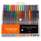 Гелеві ручки TUKZAR набір 36шт з блискітками Tz-144-36
