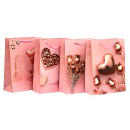 Пакет подарунковий паперовий 30*41*12см ООПТ Рожеве золото Q-872-L