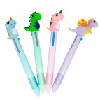 Кулькова ручка з насадкою 3-х кольорова ООПТ Діно HLL-013-3