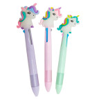 Кулькова ручка з насадкою 3-х кольорова ООПТ Єдиноріг HLL-013-2