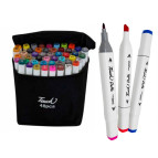 Маркер двустор. SketchMarker Touch DuHu для паперу набір 48шт 13498-48 в текстиль чохлі