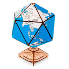 Модель 3D дерев'янна сборна механічна EVA Eco-Wood-Art ICOSAHEDRAL GLOBE (blue) 001386